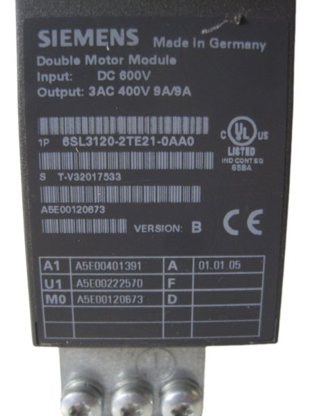 6SL3120-2TE21-0AA0 SIEMENS SINAMICS DOUBLE MOTOR MODULE