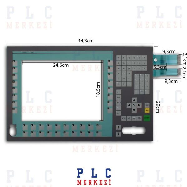 SIEMENS PANEL PC 12  677/877 440X285 MM MEMBRAN 443X289