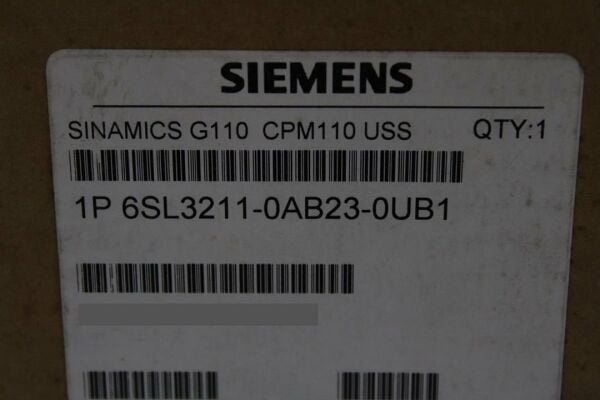 6SL3211-0AB23-0UB1 SIEMENS SINAMICS G110-CPM110 3.0 Kw  AC DRIVE  YENİ KUTU AÇIK