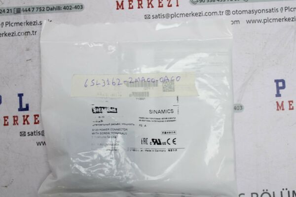 6SL3162-2MA00-0AC0 SINAMICS S120 POWER CONNECTOR C-/D-TYPE WITH SCREW TERMINALS FOR MOTOR MODULES ÜRT. GARANTİLİ