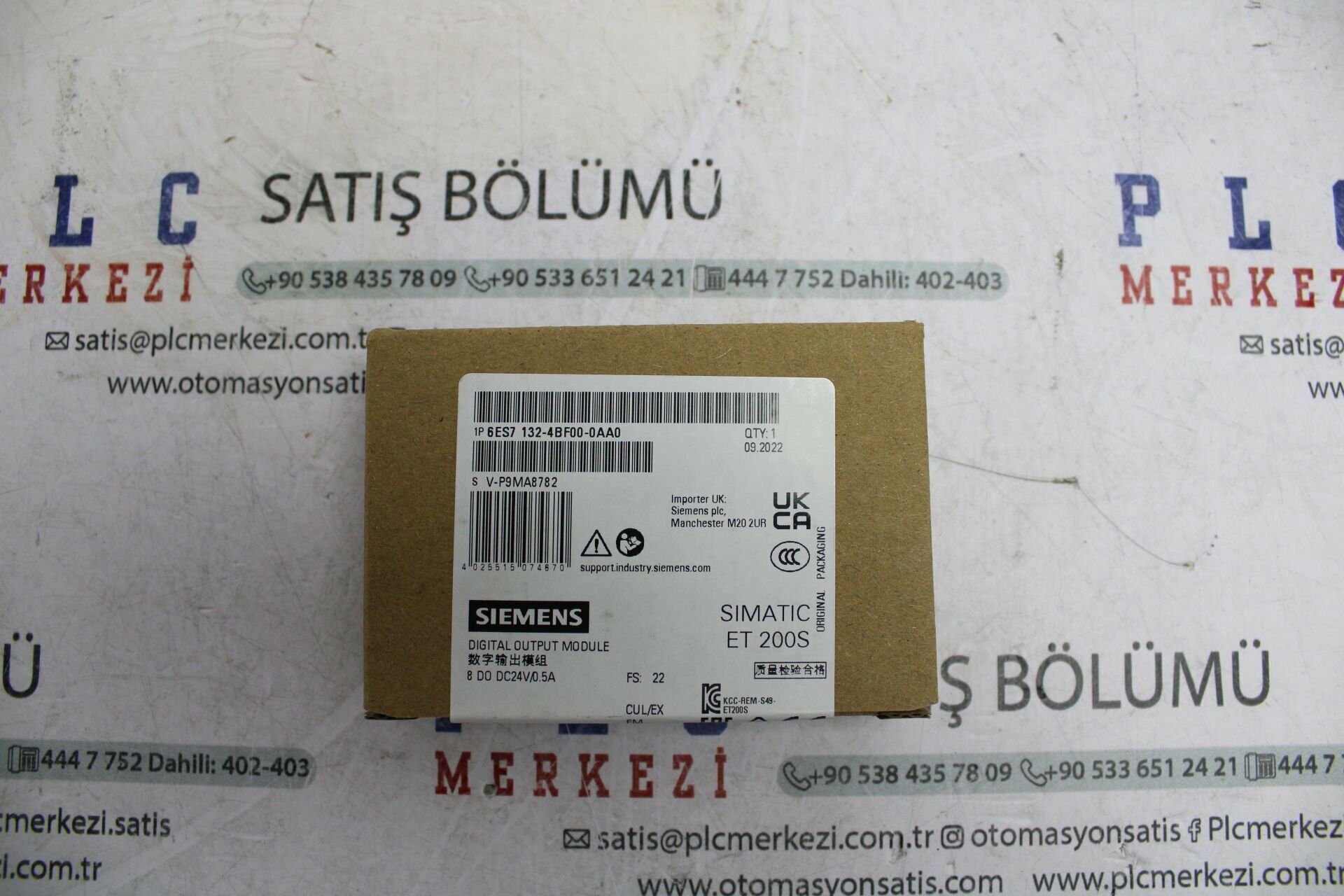 6ES7132-4BF00-0AA0, 6ES7 132-4BF00-0AA0 ET200S, ELEKTRONIKMODULE 8DO DC24V/0,5A   ÜRT.GARANTİSİ