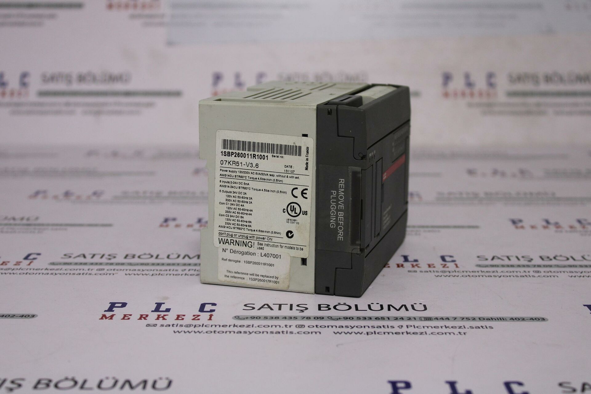 1SBP260011R1001 ABB PLC 07KR51 AC31 8DI/6DO-RELAY