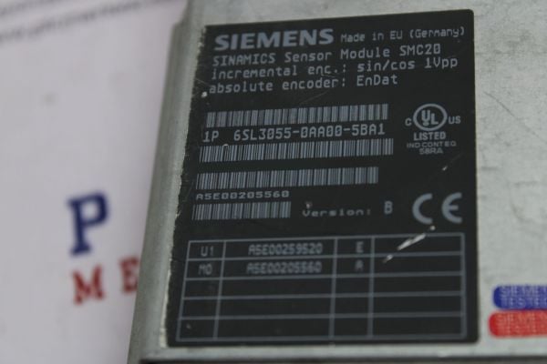 6SL3055-0AA00-5BA1 SIEMENS SINAMICS SENSOR MODULE SMC20 INCREMENTAL ENCODER
