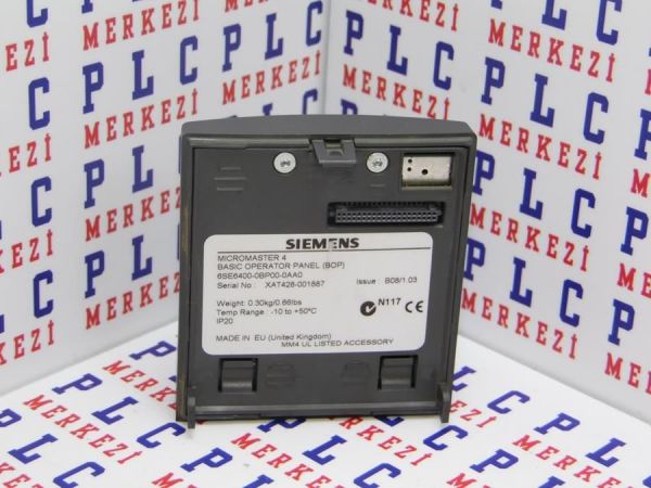 6SE6400-0BP00-0AA0 MICROMASTER 4 BASIC OPERATOR PANEL (BOP) YENİ KUTU AÇIK