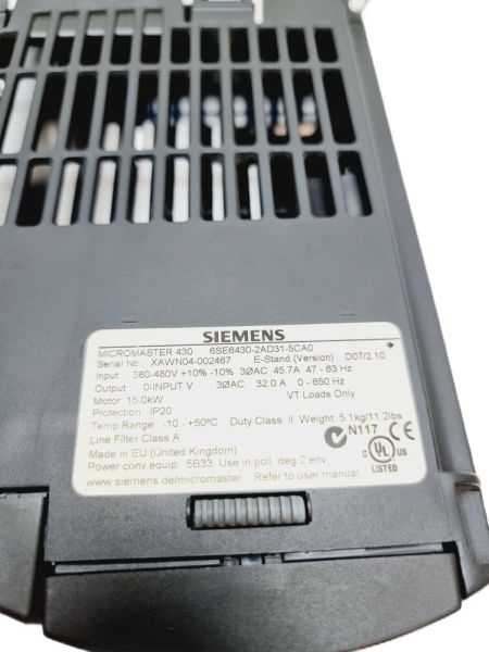 6SE6430-2AD31-5CA0 MICROMASTER 430 BUILT-IN CLASS A FILTER  380-480 V 3 AC