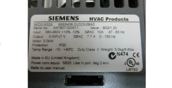 6SE6 436-2UD23-0BA0, 6SE6436-2UD23-0BA0 MICROMASTER YENİ KUTU AÇIK