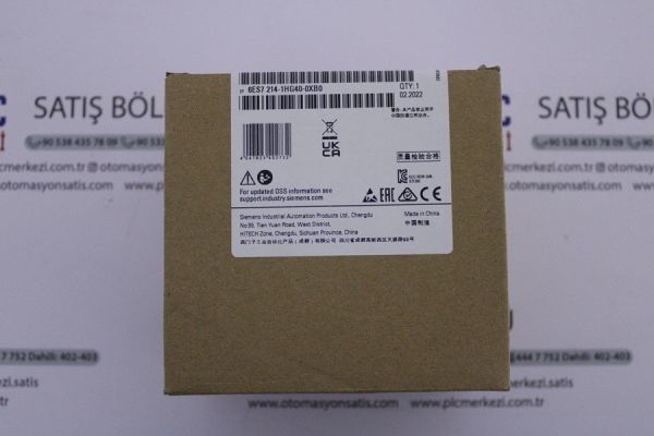 6ES7214-1HG40-0XB0, 6ES7 214-1HG40-0XB0  SIMATIC S7-1200 CPU 1214C 24V DC YENİ KUTU KAPALI