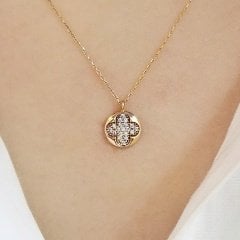 Rosegold Taşlı Kolye