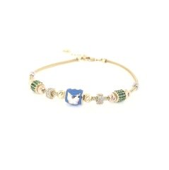 Mineli Charm Altın Bileklik