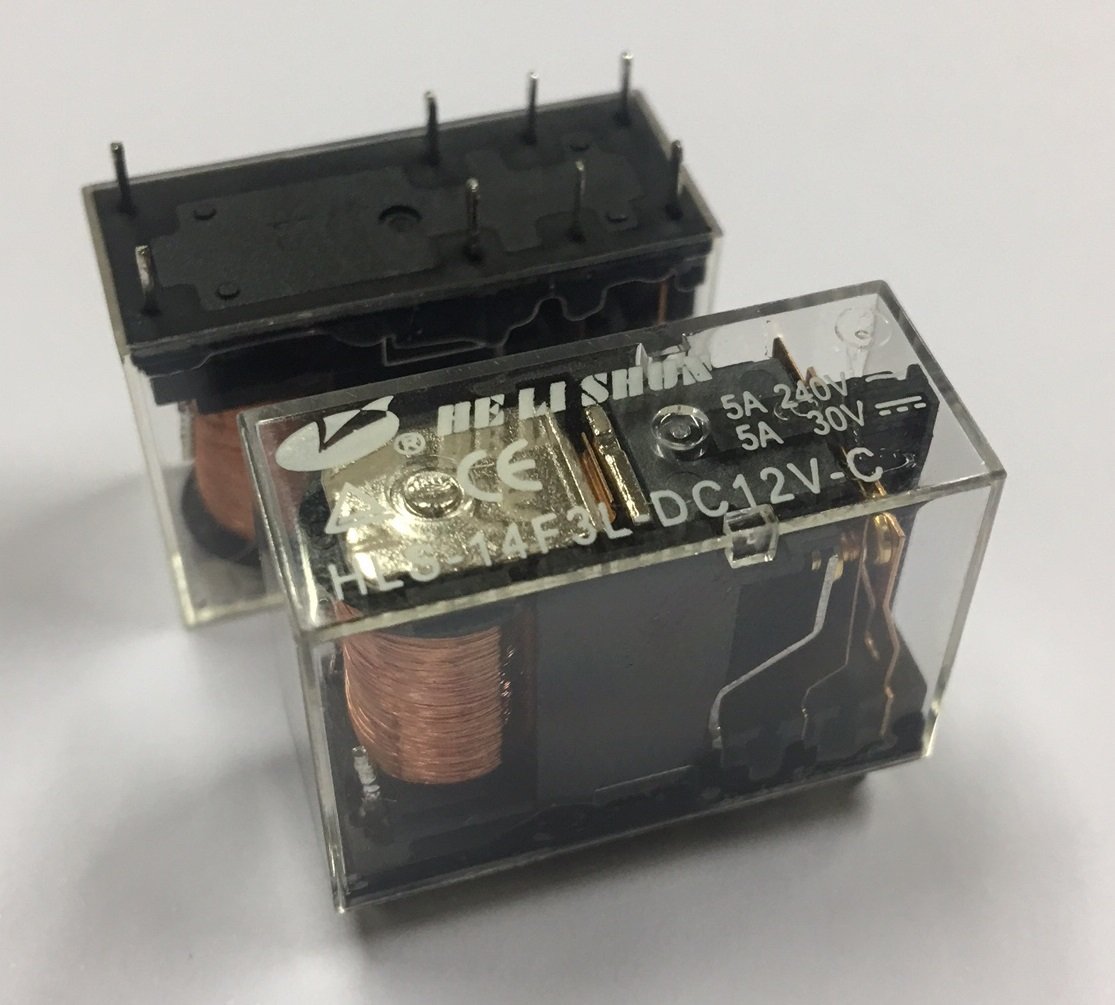 12 VOLT ÇİFT KONTAK, ŞEFFAF RÖLE - 5 AMPER