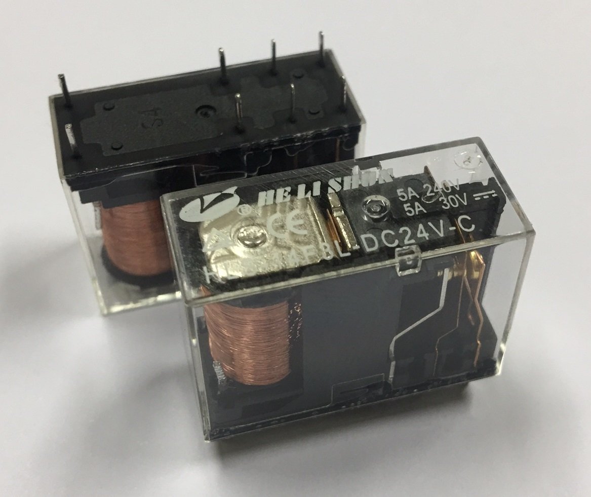 24 VOLT ÇİFT KONTAK, ŞEFFAF RÖLE - 5 AMPER