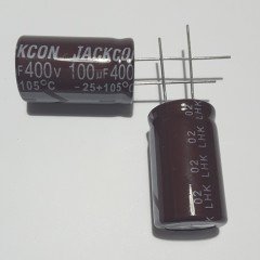 100uF 400V Elektrolitik Kondansatör 18*31 , Dökme , 105C - ( 2 ADETLİK PAKET )
