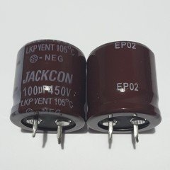 100uF 450V Elektrolitik Kondansatör 25*25 , SNAP , 105C - ( 2 ADETLİK PAKET )