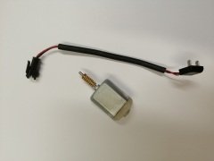 12V MOTOR YASSI YİVLİ SOKETLİ 24x30x18mm Mil:20mm