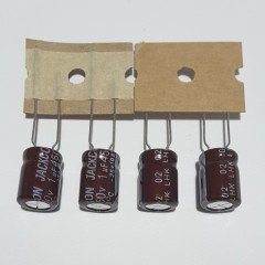 1uF 450V Elektrolitik Kondansatör 8*11 , Şerit , 105C -- (10 ADETLİK PAKET )