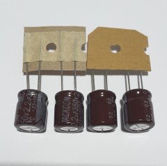 2.2uF 350V Elektrolitik Kondansatör 10*12 , Şerit , 105C (10 ADETLİK PAKET )