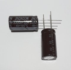 3300uF 35V Elektrolitik Kondansatör 16*31 , Dökme , 105C - ( 2 ADETLİK PAKET )