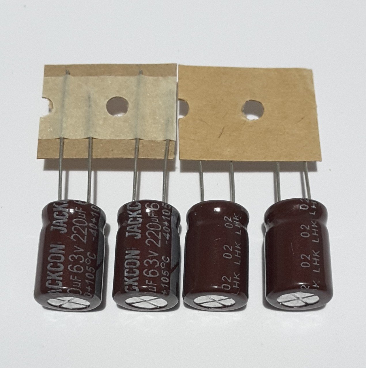 220uF 63V Elektrolitik Kondansatör 10*16 , Şerit , 105C -- ( 10 ADETLİK PAKET )