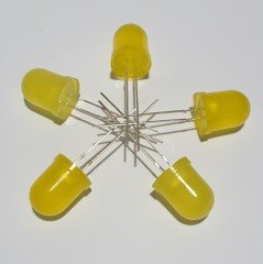 10mm DIFFUSED LED - SARI ( 10 ADETLİK PAKET )