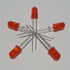 5mm DIFFUSED LED - KIRMIZI ( 50 ADETLİK PAKET )