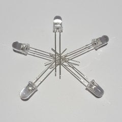 5mm ŞEFFAF LED - KIRMIZI ( 50 ADETLİK PAKET )