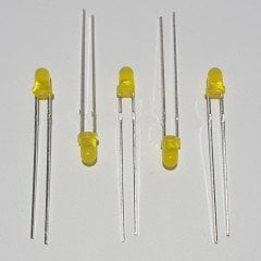 3mm DIFFUSED LED - SARI ( 50 ADETLİK PAKET )
