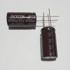 4700uF 25V Elektrolitik Kondansatör 16*31 , Dökme , 105C ( 2 ADETLİK PAKET )