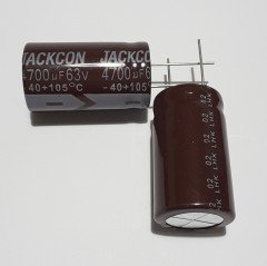 4700uF 63V Elektrolitik Kondansatör 25*44 , Dökme , 105C ( 2 ADETLİK PAKET )