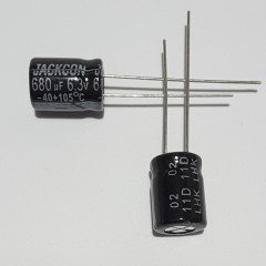 680uF 6.3V Elektrolitik Kondansatör 8*11 , Dökme , 105C ( 25 ADETLİK PAKET )