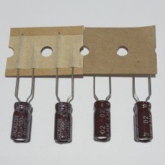 3.3uF 100V Elektrolitik Kondansatör 5*11 , Şerit , 105C --- ( 25 ADETLİK PAKET )