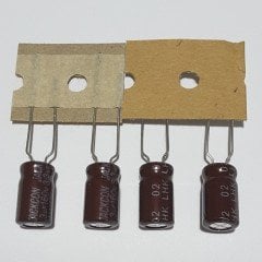 3.3uF 160V Elektrolitik Kondansatör 6*11 , Şerit , 105C --- ( 25 ADETLİK PAKET )