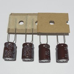 3.3uF 250V Elektrolitik Kondansatör 8*11 , Şerit , 105C --- ( 25 ADETLİK PAKET )