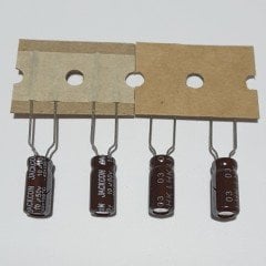10uF 50V Elektrolitik Kondansatör 5*11 , Şerit , 105C ----- ( 25 ADETLİK PAKET )