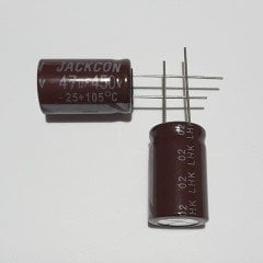 47uF 450V Elektrolitik Kondansatör 16*26 , Dökme , 105C ( 2 ADETLİK PAKET )