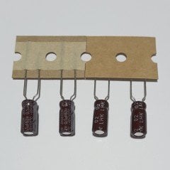 0.1uF 63V Elektrolitik Kondansatör 5*11 , Şerit , 105C ----- ( 25 ADETLİK PAKET )