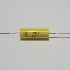 1UF 250V Axial Polyester Kondansatör - Silindir Şeklinde ( 2 ADETLİK PAKET )