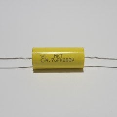 4.7UF 250V Axial Polyester Kondansatör - Silindir Şeklinde ( 2 ADETLİK PAKET )
