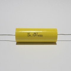 4.7UF 400V Axial Polyester Kondansatör - Silindir Şeklinde ( 2 ADETLİK PAKET )