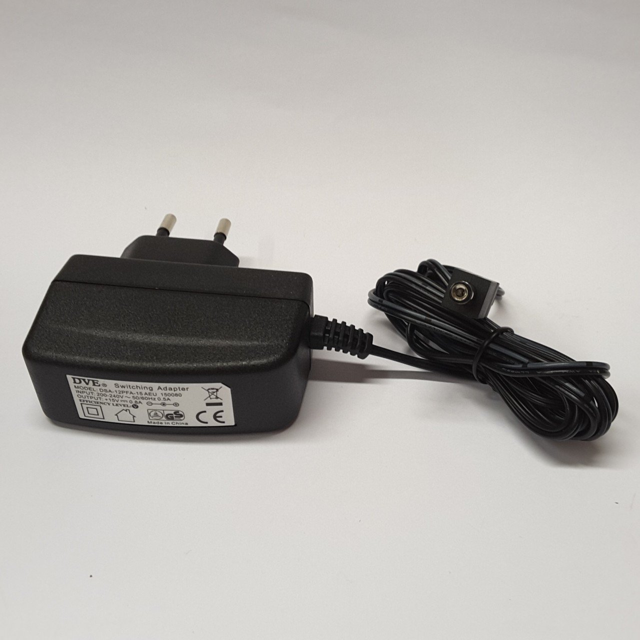 15V 0.8A AC/DC ADAPTÖR , PRİZ MODELİ Ucu:2.5mm