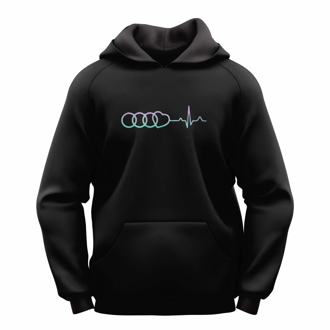 Audi Love Siyah Kapşonlu Sweatshirt