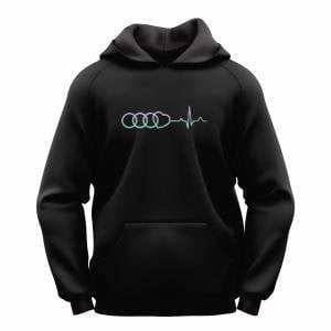 Audi Love Siyah Kapşonlu Sweatshirt