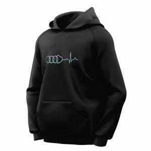 Audi Love Siyah Kapşonlu Sweatshirt