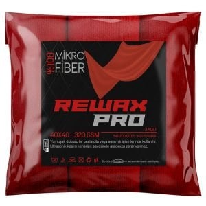 REWAX PRO 3'LÜ  MİKROFİBER CİLA BEZİ