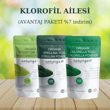 Klorofil Ailesi - Spirulina & Chlorella & Buğday Çimi Tozu