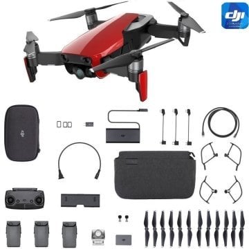 DJI Mavic Air Fly More Combo (Kırmızı) (DJI Resmi Distribütör Garantilidir)