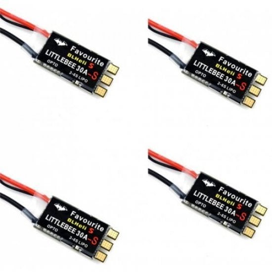 LittleBee 30A ESC BLHeli_S Dshot 2-6S Racer Drone Esc 4 Lü Seti