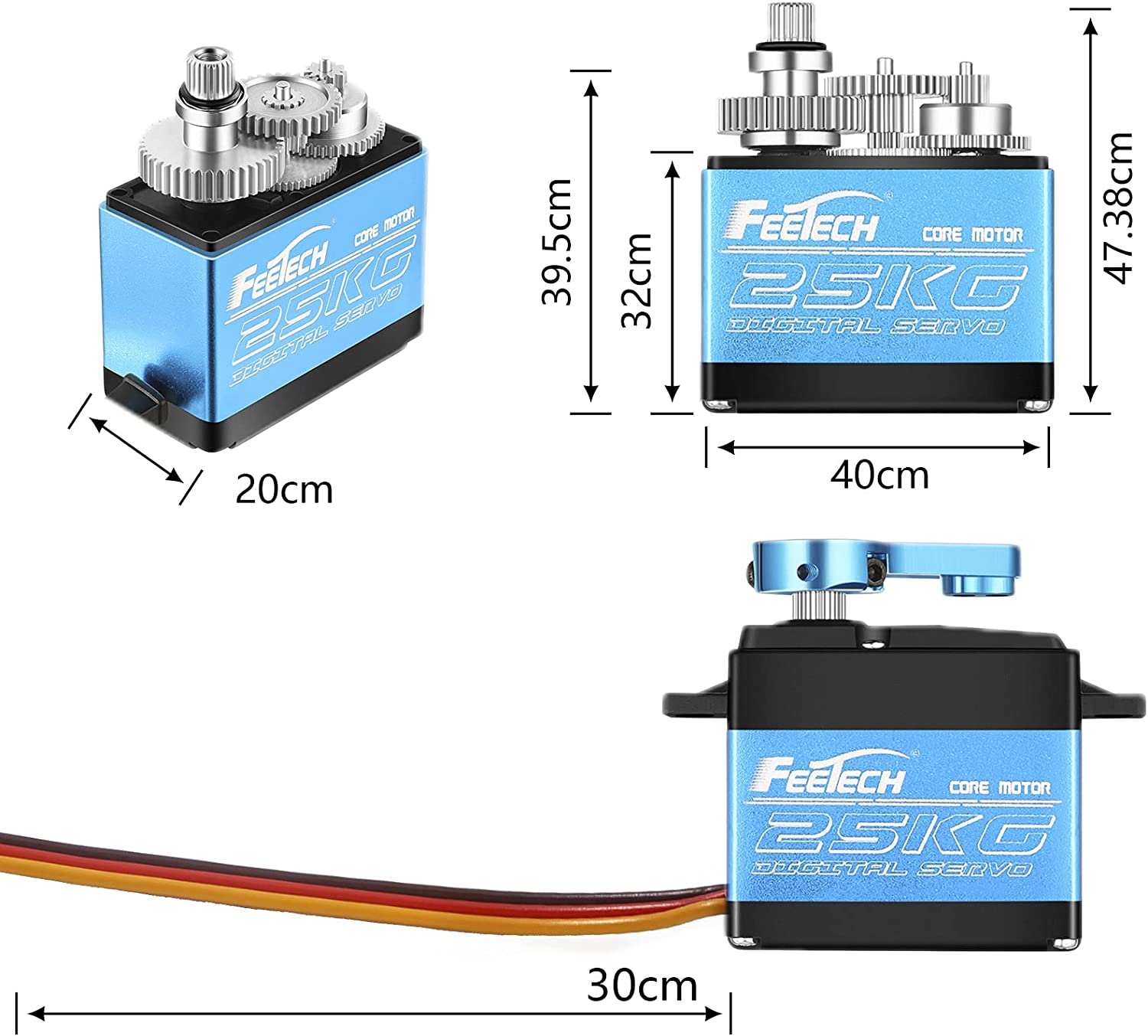 Feetech 7.4V 25 Kg 180°C Dijital Servo