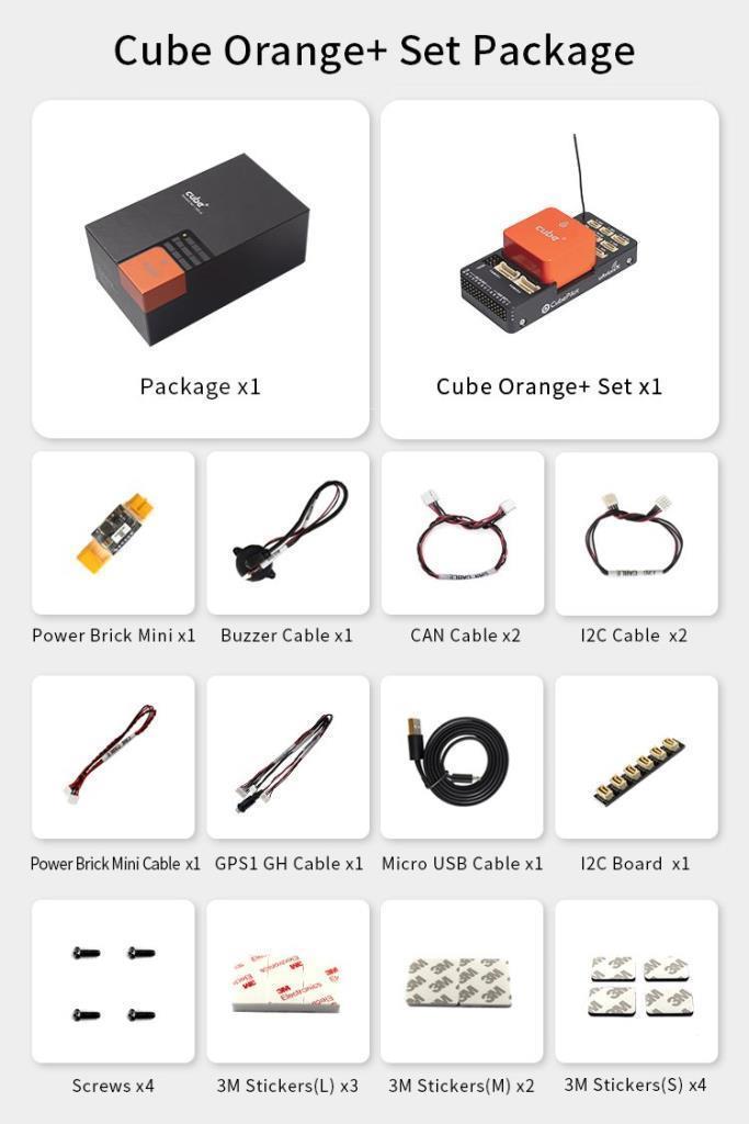 Pixhawk Cube Orange+ (IMU V8) Standard Set Otopilot Sistemi (ADS-B Carrier Board)