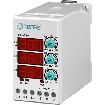 Tense Trifaze Dijital Aşırı -Düşük Gerilim Kontrol Rölesi