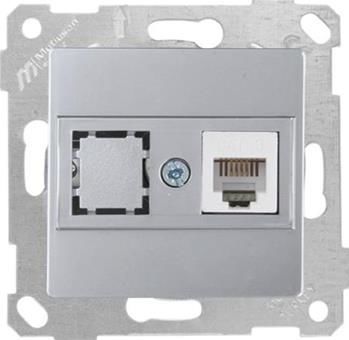 Rita Mek Tuş Telefon Prizi 1Xrj12 Inox Mutlusan 2200 125 0182